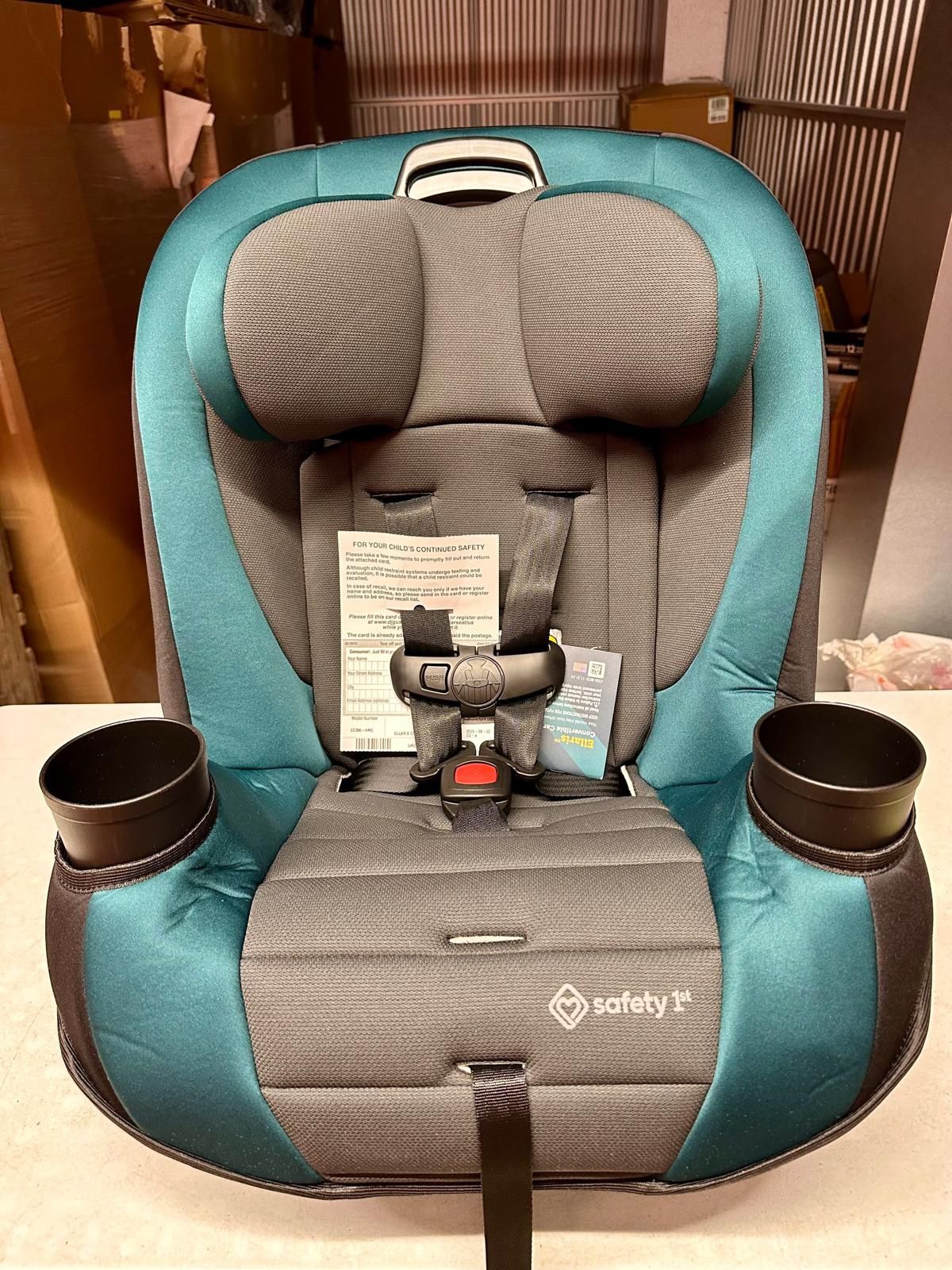 Open Box Safety 1st Ellaris 3-in-1 Convertible Car Seat, Slim Fit, Peacock Blue