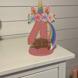 Unicorn Birthday Wood Sign