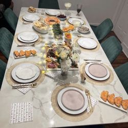 Marble Table With Chairs 