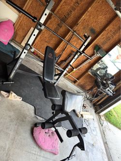 Weight bench & bar