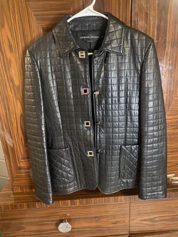 Adrienne Vittadinni Quilted Leather Jacket 