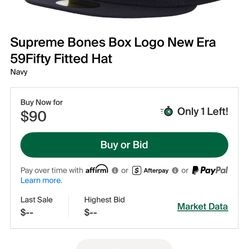 SUPREME BONES BOX LOGO NEW ERA 