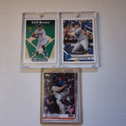 3 Pete Alonso Rookie Cards 