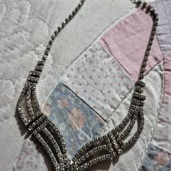 Rhinestone Neckalace  Used  