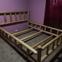 Queen Size Rustic Bed Frame