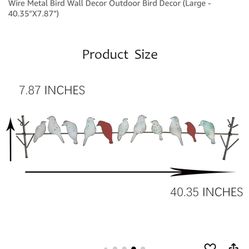 Wall Decorations Metal Birds $5