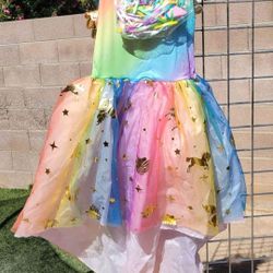 Girls Unicorn Dress Halloween Costume Size Large 