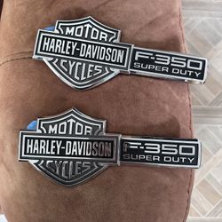 Ford F350 Super Duty Harley Davidson Tailgate/Fender Emblem brand new. 200 for the pair