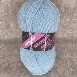 Unger Utopia 2121 Light Blue Acrylic Yarn 1.75 oz. 180 Yards Light Blue Soft NEW