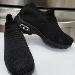 Womens Air Cushion Slip-On Walking Shoes/ Sneakers