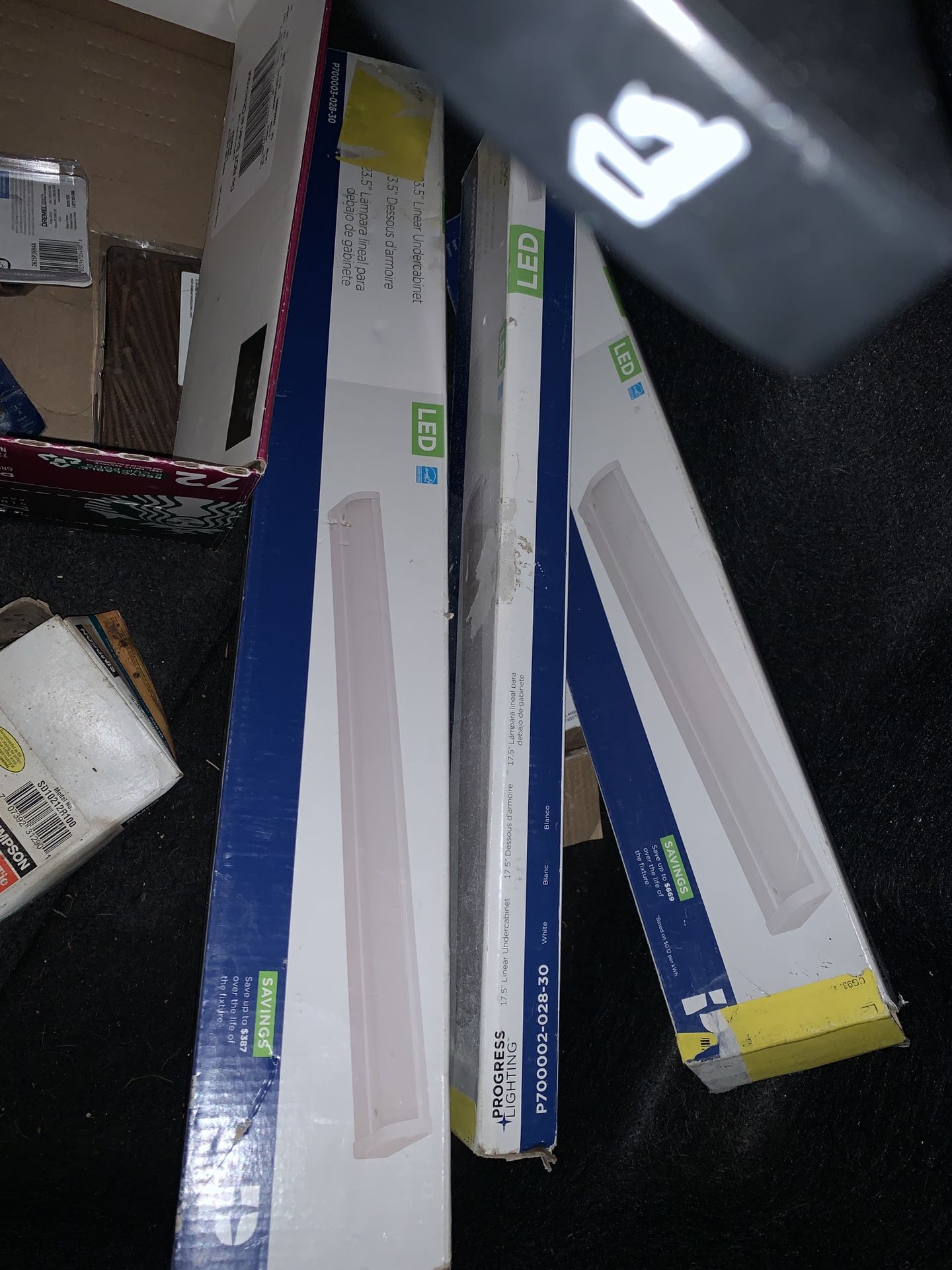 4 brand new under the cabinet, hard wired led kitchen lights