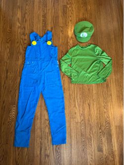 Nintendo Super Mario Luigi Costume Size L (10-12) Used