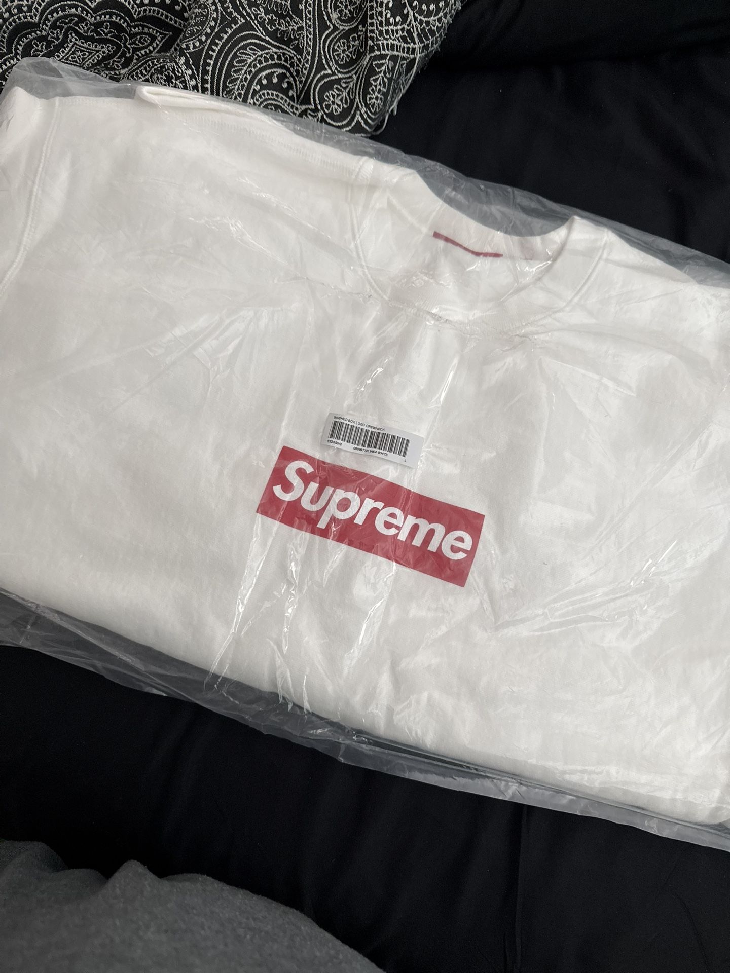 Supreme Box Logo Crewneck White Size large