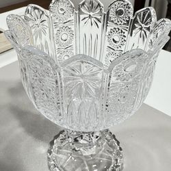 Shannon Crystal Pinwheel Footed Candy Dish