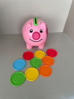 Fisher-Price Laugh & Learn Smart Stages Piggy Bank, Interactive Baby Toy