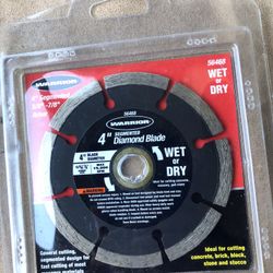 New diamond blade four and 5 inch