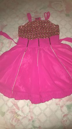 Hot pink baby girl dress