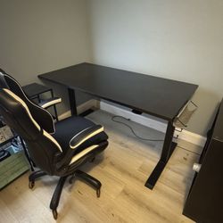 Adjustable Desk With Chair