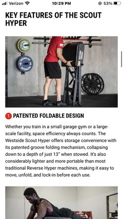 Westside BARBELL -Foldable Reverse Hyper ROGUE FITNESS for Sale in