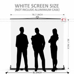 Large Collapsible White Backdrop Screen Portable Retractable Panel Photo Background