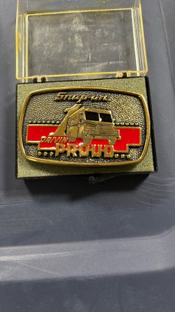 1989 Vintage Brass Snapon Belt Buckle . 