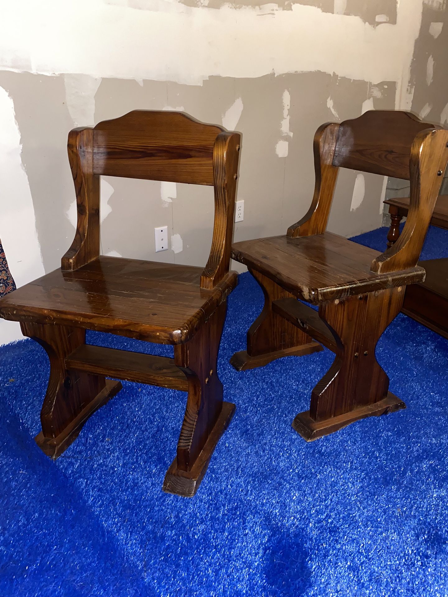 Heavy Wooden Chairs