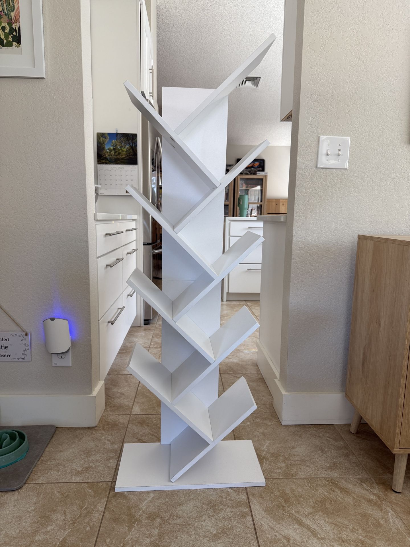 White Diagonal Bookshelf