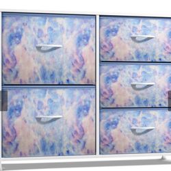 NEW Sorbus 5-Drawer Storage Dresser In Tie Dye Blue