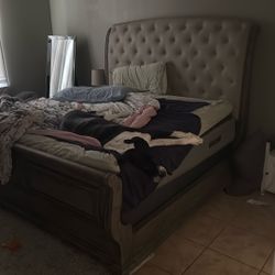 King Size Sleigh Bed Frame No Mattress Included 
