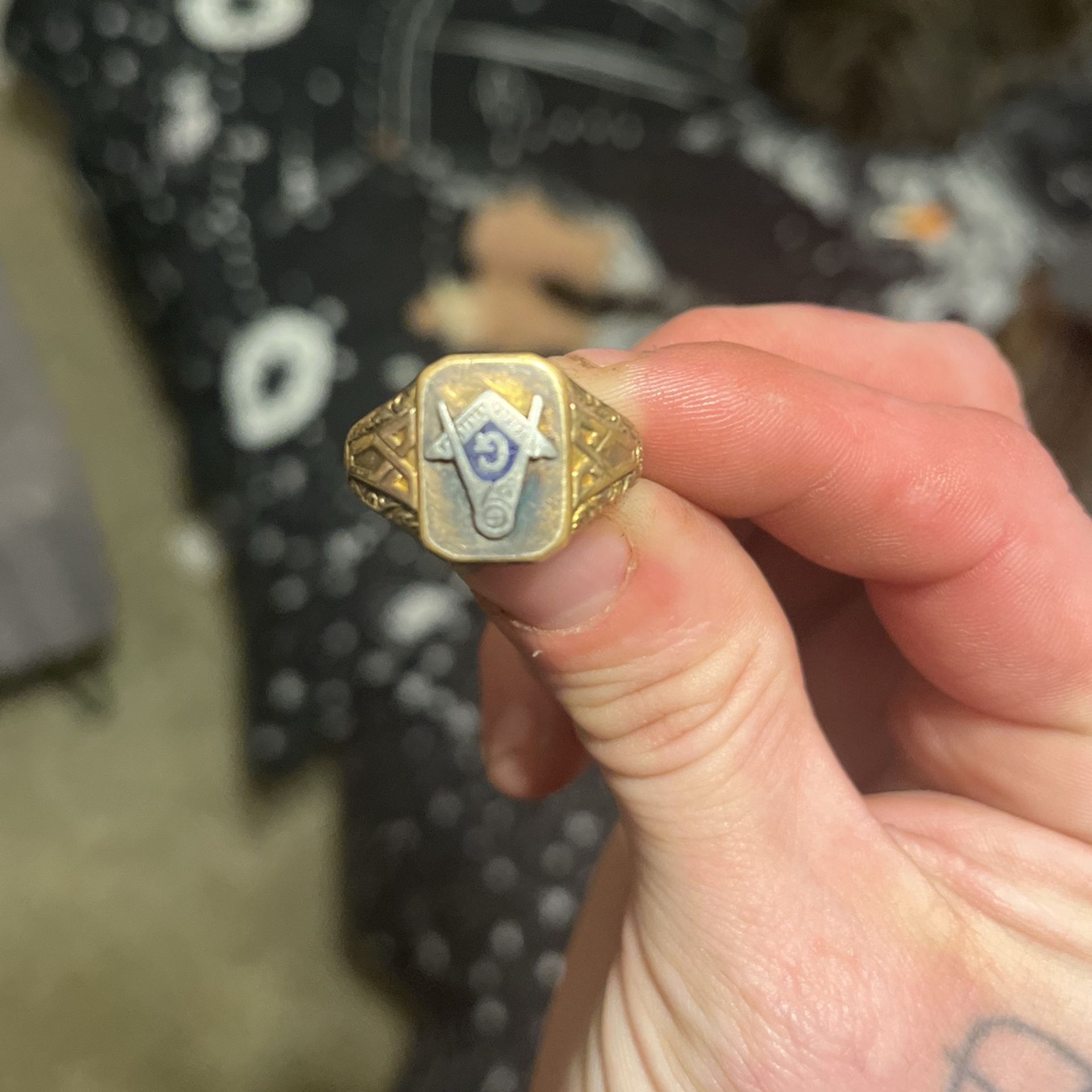 Gold Mason Ring