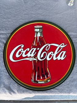 Coca-Cola Round Metal Tin Sign
