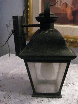  Outdoor Wall Lantern Fixture Porch Home Garden Light Seeded Glass LAMP - ONLY4 LEFT