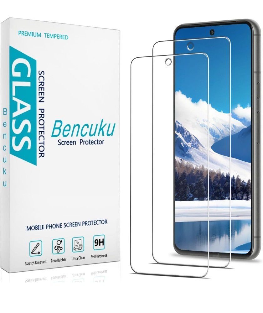 Bencuku by HPTech (2 Pack) Designed for Google Pixel 8 Tempered Glass Screen Protector, Support Fingerprint Reader, Anti Scratch, Bubble Free