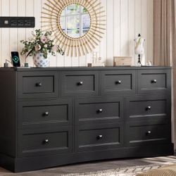 Hasuit Black Dresser for Bedroom