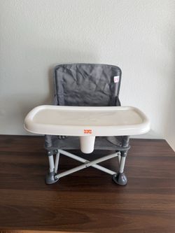 Bright Starts Pop ’N Sit Portable Booster Seat – Core Gray