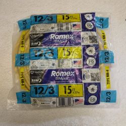 12/3 w/ground  15ft. Romex NM-Cable SIMpull.