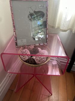 Pink Side Table Acrylic