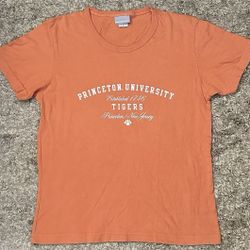 Jones & Mitchell Women’s L Orange Princeton Univ Petite Short Sleeve T-Shirt
