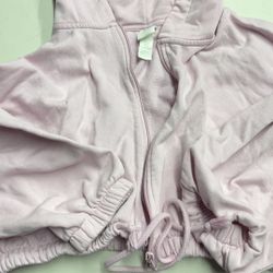Zippered Hoodie Med Pink 