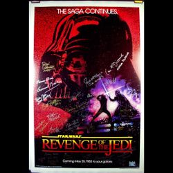 Star Wars Return Of The Jedi Signed Poster 