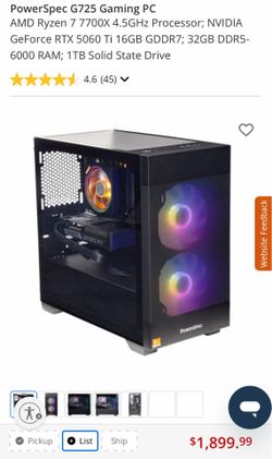 RTX 5060 Ti 16GB + Ryzen 7 9700X Gaming PC with FULL Warranty Remaining