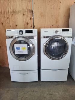 🇺🇸4th Of July Sale! Samsung Front Load Washer Dryer Electric Set-Warranty Included