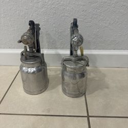 Two Mastercraft air powered Siphon Feed Spray Gun . One New One Used . Good Condition .
