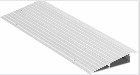 Door Threshold Ramp 2" Rise Door Ramp Aluminum Entry Ramp or Doorways Rated 800 lbs Load Capacity forWheelchair Scooters Power Chairs Walkers Metallic