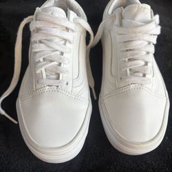 Vans White Leather