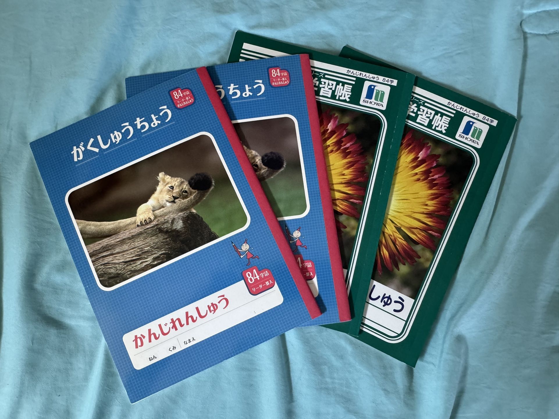 Japanese Kanji Practice Notebooks + Bonus Renrakuchō – Lot of 5