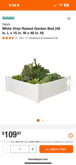 Vigoro Raised Garden Bed - New In box