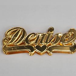 10k Or 14k Gold Double Name Plate Pendant 