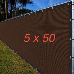 Brown 5x50 Privacy Fence Screen