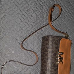 MK Brown Logo Crossbody 30.00